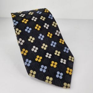 ARROW Black Silk Tie.